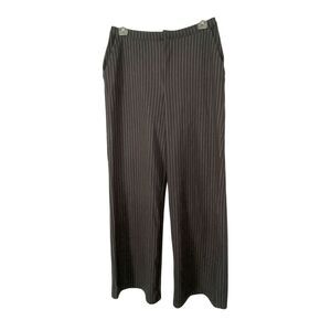 H&M Pinstriped Wide Leg Trousers Gray NWT Size Small